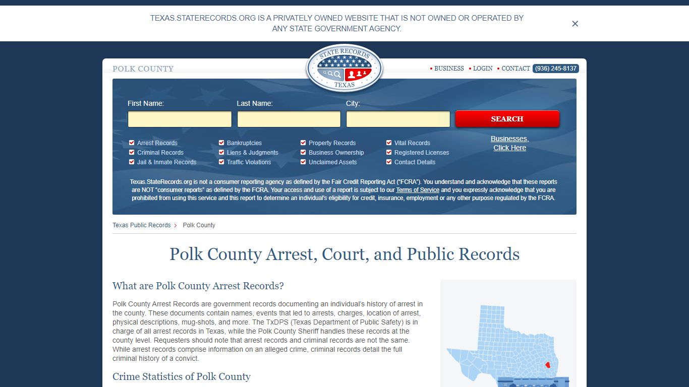 Polk County Arrest, Court, and Public Records